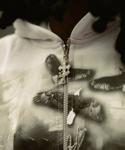 Sweat à capuche pour homme en molleton 100% coton épais, coupe oversize à épaules tombantes, avec fermeture éclair, imprimé numérique, teint uni, personnalisable avec logo, idéal pour l'hiver - Product Image 3