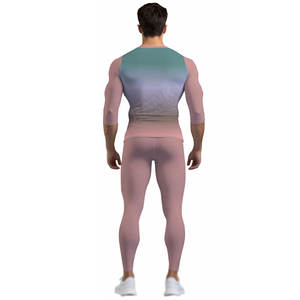 ชุดออกกำลังกายผู้ชาย 2 ชิ้น ชุดออกกำลังกายแห้งเร็ว ระบายอากาศ ชุดออกกำลังกายผู้ชาย - Product Image 2