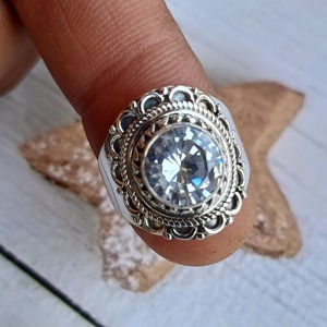 แหวนเนปาลทำด้วยมือ925เพทายธรรมชาติแหวน nepali ขายส่งจำนวนมาก - Product Image 3