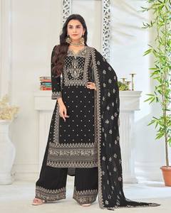 Ensemble haut d'hiver en soie et plazzo de créateur avec Dupatta fantaisie - Product Image 6
