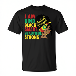 Camiseta con diseño de melanina afroamericana, negra, inteligente, hermosa y fuerte - Product Image 2