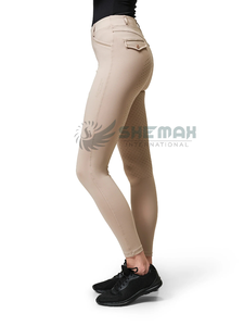 กางเกงขี่ม้าผู้หญิงสวมใส่สบายตลอดทั้งวันพร้อมผ้าระบายอากาศน้ำหนักเบามีความยืดหยุ่นพอดีและแผ่นแปะซิลิโคน - Product Image 2