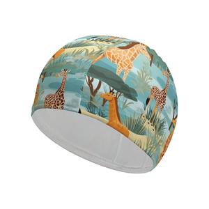 Pequeño MOQ Envío rápido logotipo divertido impreso personalizado 55g Gorros de natación de silicona para adultos - Product Image 5