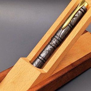 Bolígrafo de Acero de Damasco de Lujo con Agarre Cómodo para Uso Diario en la Oficina y Profesional - Product Image 2