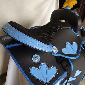 Sillín sintético occidental de caballo de alta calidad, sillín y estribo de nuevo diseño, todos los tamaños disponibles, fabricante en India - Product Image 4