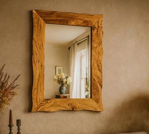 Handmade <b>Wooden</b> Art Deco <b>Round</b> Full Length Decorative Wall <b>Mirror</b> Eco-Friendly Lightweight Home Use - Product Image 5