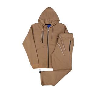 Haute qualité hommes fermeture éclair à capuche et joggeurs formation Jogging porter hommes vêtements de sport survêtement survêtements coton deux pièces ensembles - Product Image 4