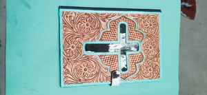 CONIFER กระเป๋าสตางค์หนังแบบแยกลายดอกไม้ทำมือทำมือทำจากโลหะทนทานและกันน้ำสำหรับผู้หญิง-ของขวัญ - Product Image 4