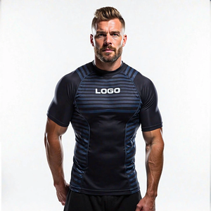 Diseño personalizado que imprime tu logotipo niños hombres mujeres manga larga Jiu Jitsu protección UV Bjj Rash Guard tela personalizada Spandex - Product Image 6