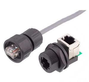 IP67防水RJ45メスコネクタパネルマウントPCBはんだ型航空プラグLED成長ライト高信頼性 - Product Image 5