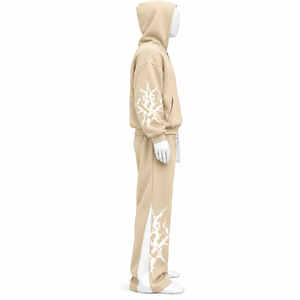 Ensemble de survêtement à capuche streetwear lourd délavé à l'acide pour hommes, avec logo personnalisé imprimé, haute qualité, vente en gros, fabriqué par AMSEC - Product Image 3