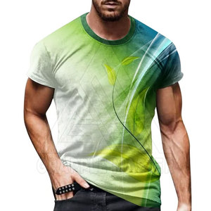 T-shirt en jersey de coton uni à manches courtes pour homme, orienté vers la demande du client, avec impression numérique, faible MOQ - Product Image 5