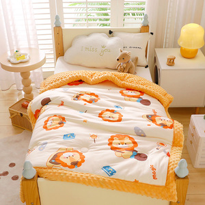 Mùa thu mùa đông trẻ sơ sinh chăn trẻ mẫu giáo trẻ em thoải mái Chăn nhung nhỏ chăn bé cotton nguyên chất chăn dày - Product Image 1