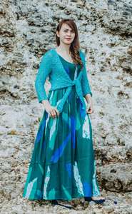 Wholesale Plus Size Winter Bali Ikat Sheer Bolero Tropical Glam Beach Cover-Up Woman Party Poncho <b>Cardigan</b> Blouse Vacation - Product Image 6