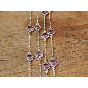 Collier en argent sterling 925 fait à la main avec lunette en améthyste naturelle pendentif de mode bijoux cadeau pour les femmes - Product Image 6