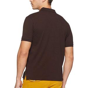 Polo de Manga Corta para Hombre de Algodón de Alta Calidad Color Marrón |   Costura Fina y Tela Duradera |   Logotipo Personalizado - Product Image 2