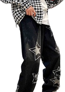 กางเกงยีนส์ทรงหลวมสำหรับผู้ชายกางเกงยีนส์ทรงหลวมหลวมโอเวอร์ไซส์สำหรับผู้ชายซักได้ตามต้องการ - Product Image 5