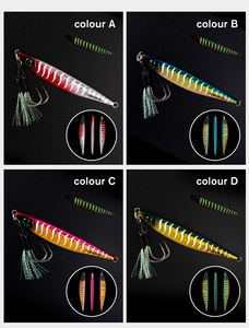 <span class=keywords><strong>Esca</strong></span> artificiale di acqua salata di alta qualità per esche dure 40g 60g 80g 100g per il Jigging a bagliore con esche da pesca in metallo con gancio a doppia assistenza - Product Image 5