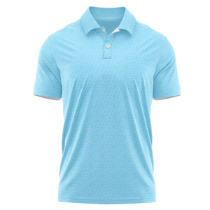 Polo de golf de rendimiento para hombre, transpirable, ligero, mezcla de poliéster/algodón con bordado personalizado e impresión - Product Image 5