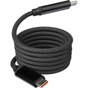 Cavo USB-C in Nylon Janet Personalizzato 60W, Gadget USB Promozionale ad Alta Durabilità - Product Image 1