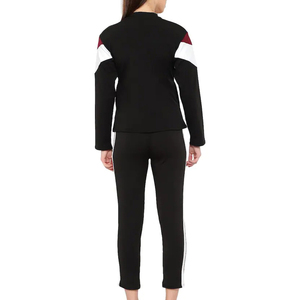 Pantalon à capuche de style décontracté pour femmes costume tissu à tricoter en coton de haute qualité couleur personnalisée meilleur prix survêtement de style dernier cri - Product Image 3