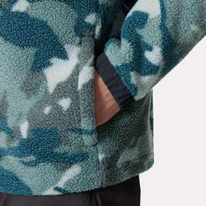 Veste d'hiver surdimensionnée pour homme en polaire polaire personnalisée avec fermeture éclair sur le devant, logo respirant, coupe-vent, écologique, style streetwear - Product Image 3