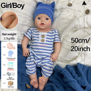 Poupée Reborn en Silicone Intégral de 20 Pouces Personnalisable, Vente en Gros, Hautement Réaliste, Toucher Doux, Peau Souple, <span class=keywords><strong>pour</strong></span> Collectionneurs d'Art - Product Image 3