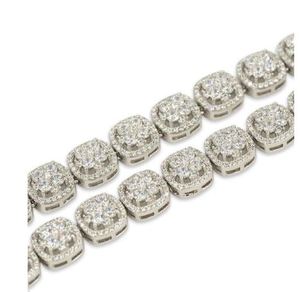 สร้อยคอสีเงินสเตอร์ลิง14K สำหรับผู้ชาย925สีเงินสเตอร์ลิงสายโซ่ VVS Moissanite ทดสอบจริงสร้อยคอมุกทุกขนาด - Product Image 3