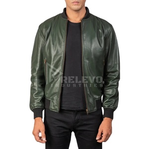 RELEVO INDUSTRY Cropped Genuine Lambskin Quilted <b>Jacket</b> Men High Waist Regular Eco-friendly <b>Winter</b> Moto Biker Coat Lightweight - Product Image 1