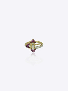 9K Gold Diamond Polki <b>Ring</b> for Women Handmade Ethnic <b>Indian</b> Jewelry Bridal Engagement Wedding Party Wear Fashion <b>Ring</b> - Product Image 1