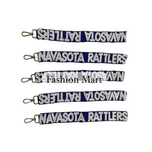Handmade Beaded Wristlet Keychain with NAVASOTA RATTLERS Charm Bulk Product for <b>Bag</b> Parts & <b>Accessories</b> - Product Image 2