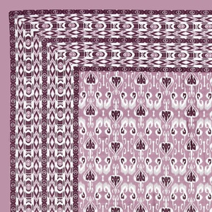 Sábana de Algodón Estampada con Diseño de Follaje Premium en Lavanda para Ropa de Cama de Lujo y Uso Confortable, Disponible a un Precio Accesible - Product Image 4