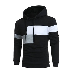 Dos tonos de moda Otoño ropa de calle Casual hombres de alta calidad mezcla de algodón polar transpirable ecológico personalizable sudaderas con capucha - Product Image 3