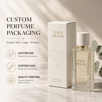 Boîte d'emballage personnalisée pour flacon de parfum avec insert en papier, carton pliable imprimé pour présentation en magasin
