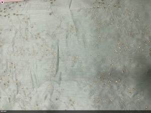 Brodé Dola soie tissu filles mariage vêtements de travail Plaid Style Butti conception bande de roulement robe de travail respirant PE enduit blanc - Product Image 2