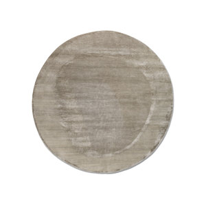 Alfombra Kavi Azul de Lana y Viscosa Anudada a Mano, Color Sólido, Modelo Esk-1581 para Uso Doméstico - Product Image 1