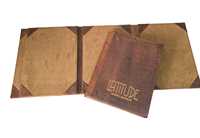 M & Z IMPORTS MZBE53 Porte-menu en cuir PU personnalisé de 5 pages, durable et de qualité supérieure, pour hôtel/restaurant/utilisation comme porte-comptes, avec option de logo personnalisé