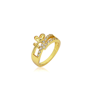Bague de mariage Jxx en laiton plaqué or 24 carats avec zircon, bijoux fantaisie pour femme, classique, formes multiples