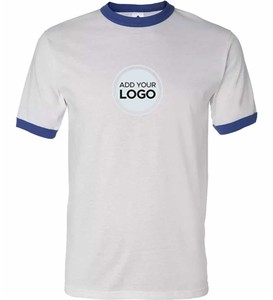 Ringer Soft Fitted Premium Tee Hombre Unisex Custom Logo Camisetas Hombres 50/50 Algodón/Poly Ringer Soft T Shirt - Product Image 4