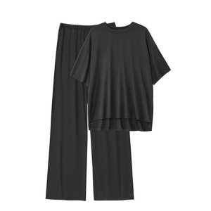 ชุดเล่นโยคะผู้หญิง2ชิ้นแบบแห้งเร็วเลกกิ้งฟิตเนสเซ็กซี่บราแขนสั้นชุดกีฬา - Product Image 3