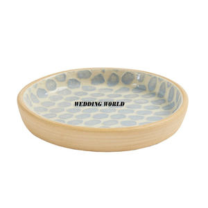 Cuenco de Chocolate decorativo de madera, diseño de pegatinas, venta al por mayor, cuenco dulce, vajilla de forma redonda, cuenco de Chocolate de madera - Product Image 1