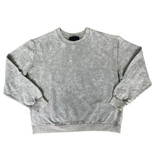 Sudadera Corta Unisex de Estilo Urbano 2026, de Felpa Francesa, con Dobladillo sin Rematar, Hombros Caídos, Lavado Ácido, Decolorado al Sol, Desgastado, Cuello Redondo - Product Image 1