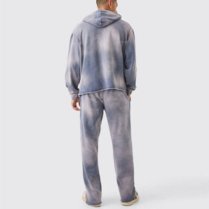 Chándal informal de invierno de gran tamaño para hombre, conjunto de pantalones de chándal con capucha, estampado personalizado XL, forro polar, Jogger de talla grande con logotipo - Product Image 2