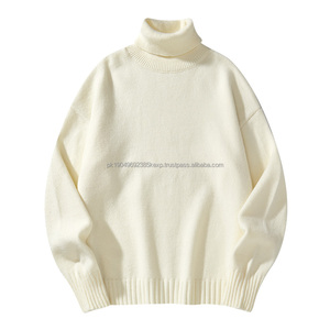 <b>Men's</b> Sweaters Turtleneck Pullover Sweater Knit Drop Shoulder Base <b>Shirt</b> Knitted <b>Shirt</b> Winter Heavyweight <b>Thermal</b> Sweatshirts - Product Image 2