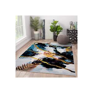 Alfombra de poliéster con estampado Digital de acuarela dorada, patrón de pasillo Rectangular para dormitorio adolescente o decoración de sala de estar - Product Image 1