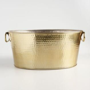 Cubetera de Metal de Latón Más Vendida, Acabado Dorado Antiguo, Cubetera para Vino y Champán con Asas para Bares y Discotecas - Product Image 2