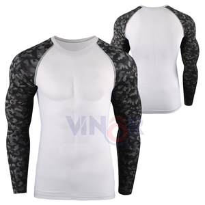 Wholesale Breathable Quick Dry Men Rash Guard In Custom Logo Training Rash Guard Grappling <b>Swimming</b> Rash guards Customized - Product Image 4