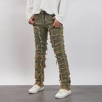 Jeans de Hombre de Tallas Grandes, Diseño Personalizado OEM, Estilo Urbano, Cómodos, Calidad Premium, Cintura Media, Pierna Recta, Transpirables, Lavados