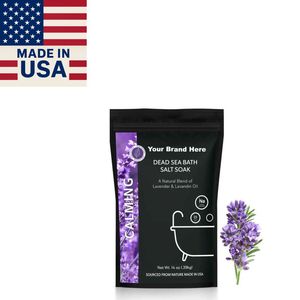 Bombes de bain à la lavande biologique de marque privée faites à la main aux États-Unis en petit lot expérience de trempage au spa de luxe - Product Image 1