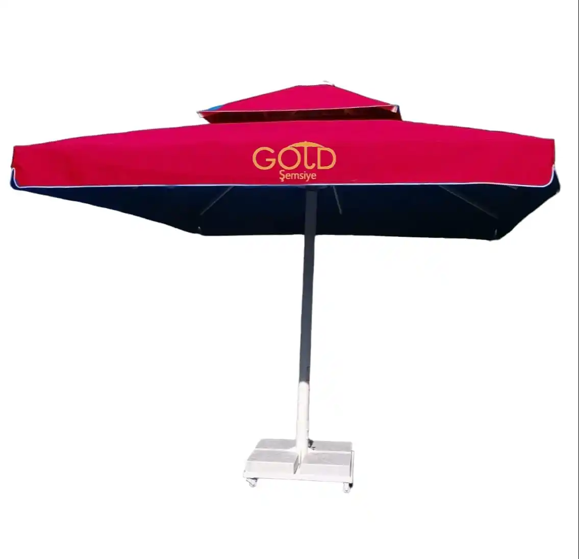 Guarda-chuva telescópico do restaurante do sistema manivela do guarda-chuva grande apropriado para o uso nos restaurantes e nos cafés 300*300 cm